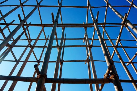 Bamboo scaffolding
