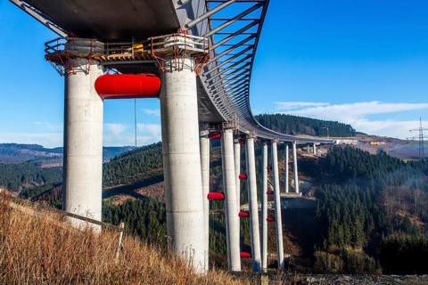 Construction site of the Talbrucke Nuttlar viaduct