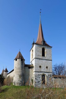 City wall with towers