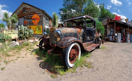 Old rusty Ford Model A