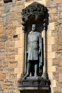 Statue of Robert I or Robert the Bruce in Edinburgh Castle