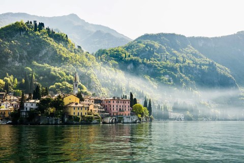 Village on the lake