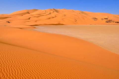 Sand dunes and playa