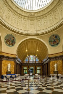 The foyer of the Wiesbaden Kurhaus spa house with casino