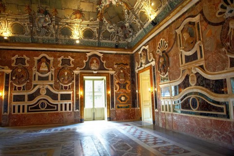 Ballroom of Mirrors of the baroque Villa Palagonia