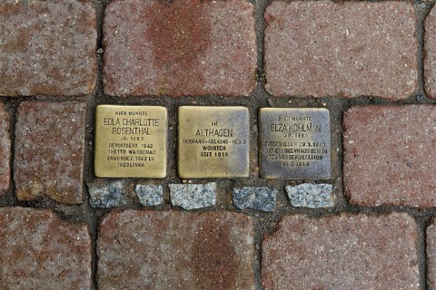 Stolpersteine or tumbling blocks
