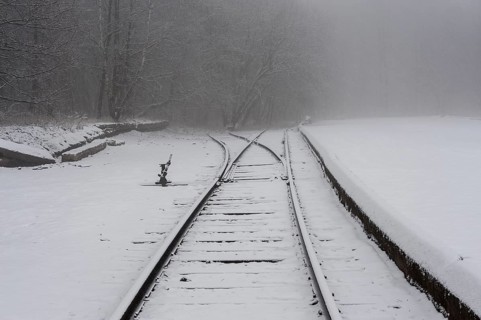 KZ Buchenwald concentration camp in winter