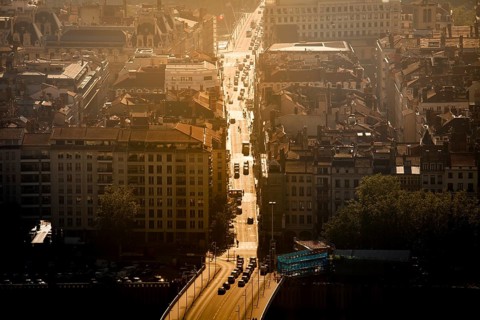 View of Lyon from Basilica Notre-Dame de Fourviere