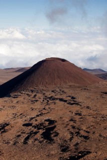 Crater below the Mauna Kea volcano