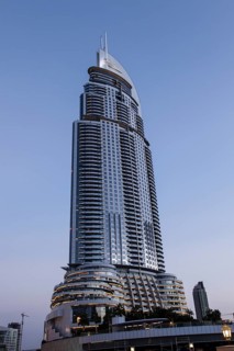 The Address Downtown Dubai in the evening light