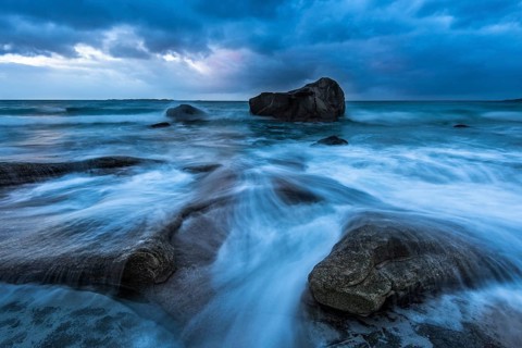 Rocks on the beach Utakleiv