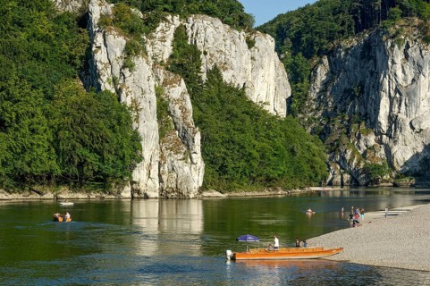 Ferry boats for crossing the Danube River at the Danube Gorge