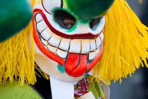 Mask at the Morgenstraich carnival parade