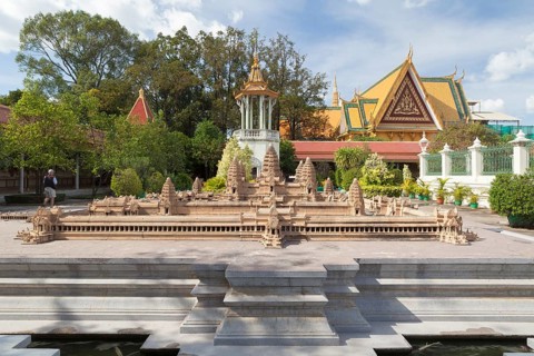 Angkor Wat model in the grounds of the Royal Palace
