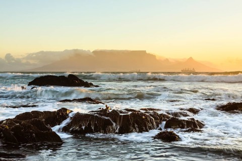 Table Mountain in the evening light
