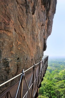 Iron nridge on the steep face of the Lion Rock