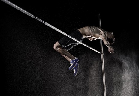 Athlete doing a high jump