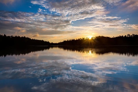 Sunrise at a lake