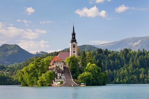 Bled island with St. Mary's Church