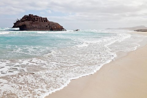 The shipwreck of the Spanish freighter Cabo Santa Maria