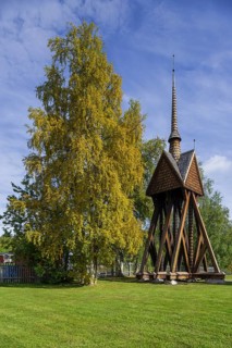 Bell tower of the stave church in Kvikkjokk