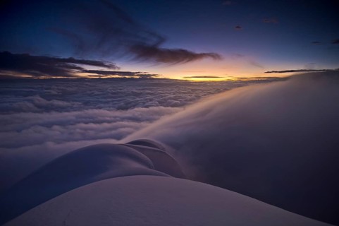Sunrise at the summit of Cotopaxi Volcano