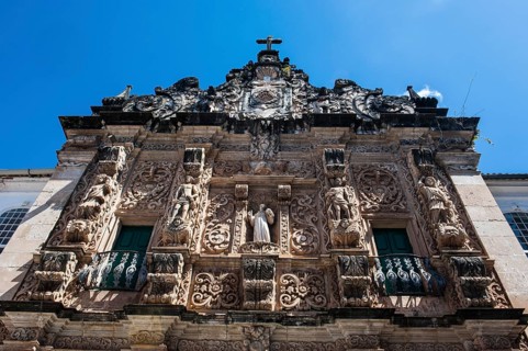 Ornamented gate of the Bonfirm church in the Pelourinho