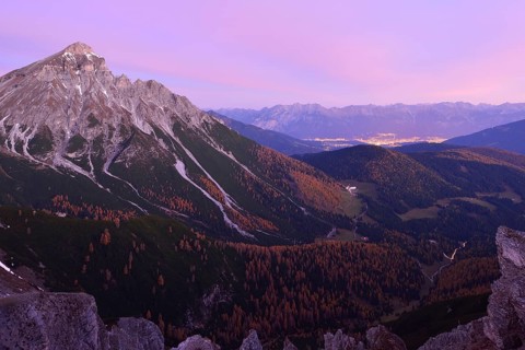 Serles mountain in autumn