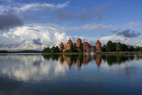 Trakai Island Castle in Lake Galve