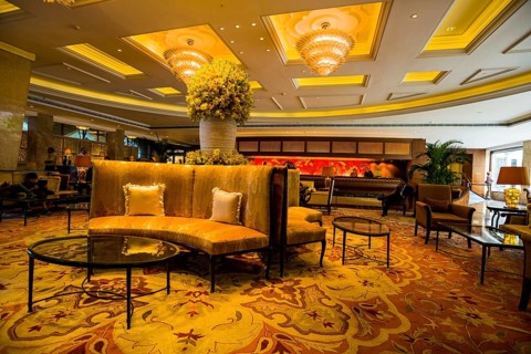 Lounge inside the Colaba Taj Mahal Palace Hotel