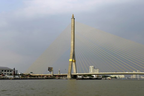 Rama VIII Bridge over the Chao Phraya River