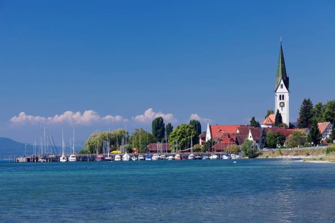 Lakeside and parish church
