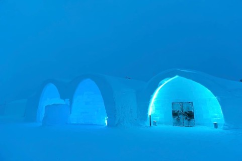 Entrance into the Ice Hotel in Jukkasjarvi