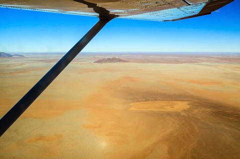 View from a small plane over the Namib Desert