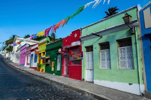 Colourful colonial architecture