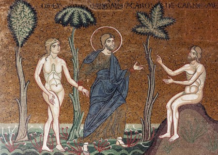 God introducing Eve to Adam in Paradise