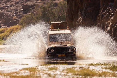 Land Rover during a water crossing