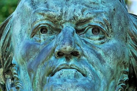 Bronze bust of the composer Richard Wagner