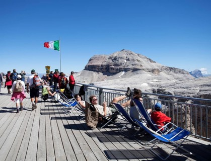 Lookout of Maria Hutte mountain hut