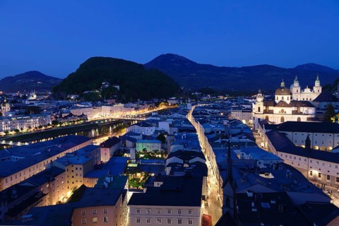 Historic centre with Kapuzinerberg