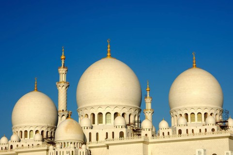 Main domes of the Sheikh Zayed Bin Sultan Al Nahyan Mosque