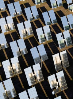 Rows of solar panels