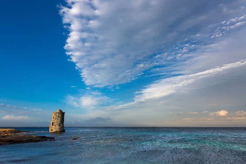 Genoese watchtower along the Customs Officers' Trail
