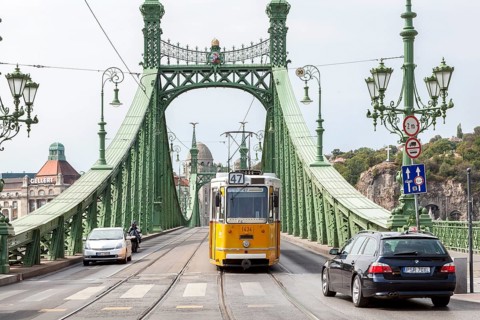 Liberty Bridge with tram