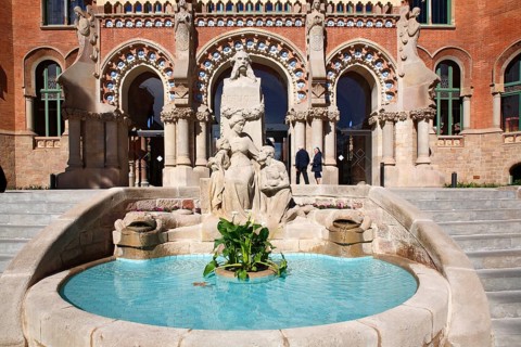 Entrance area of the former Hospital de la Santa Creu i Sant Pau
