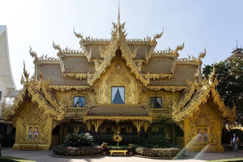 Gilded toilet house at Wat Rong Khun