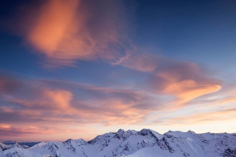 Atmospheric clouds over Obergurgl