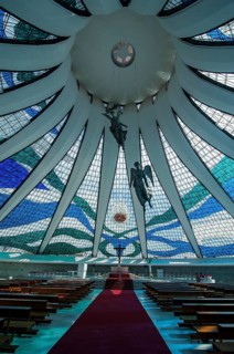 Stained glass in the Metropolitan Cathedral of Brasilia