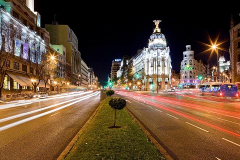 Metropolis Building or Edificio Metropolis on the street Gran Via