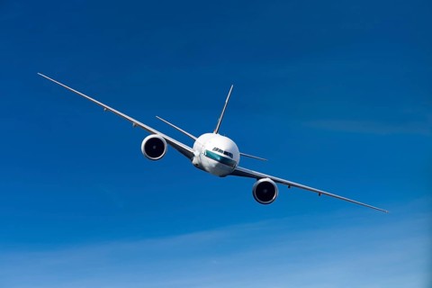 Cathay Pacific Boeing 777-367 ER in flight